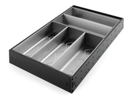 StrongMax příborník kompletní sada H=500, Š=276mm černá, včetně 5 misek