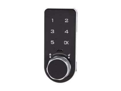 StrongLocks Elektronický zámek na klávesnici s knopkou, černý, pravý