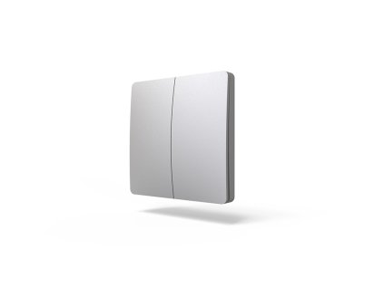 StrongLumio bezdrátový vypínač samonapájecí - stříbrná, 2 tlačítka