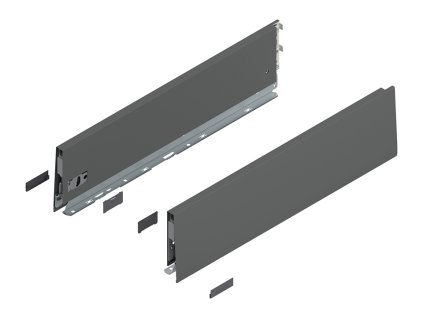 BLUM 470K3502S bočnice MERIVOBOX K 350 mm, tmavě šedá, OG-M
