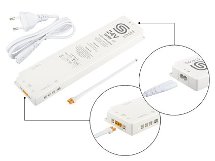StrongLumio napájecí zdroj 24V - 100W (8x mini konektor + 1x 3PIN konektor)