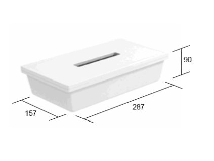 GOLLINUCCI Box na papírové kapesníky bílý