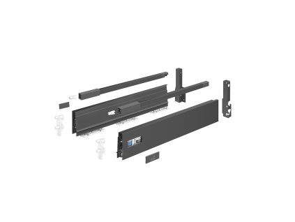 HETTICH 9307232 Atira flexi sada úplná 350/176 antracit, reling, čelní příchyt