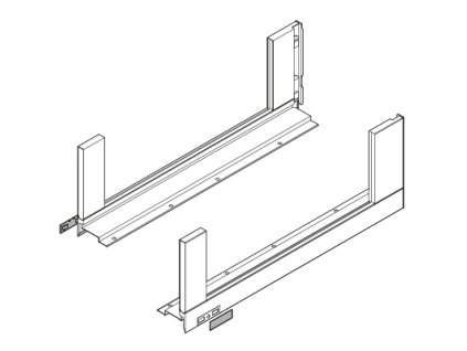 BLUM 780C4502I bočnice Legrabox Free 450mm nerez