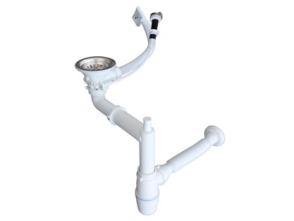 StrongSinks S3 Sifon pro úsporu místa s excentrem pro nerez dřezy