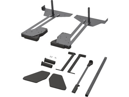 KES Conero sklopná šatní tyč s policí, LW 805-988mm, 18kg, černá