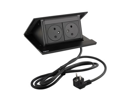 LEGRAND PopUp, 2x230V, černá matná