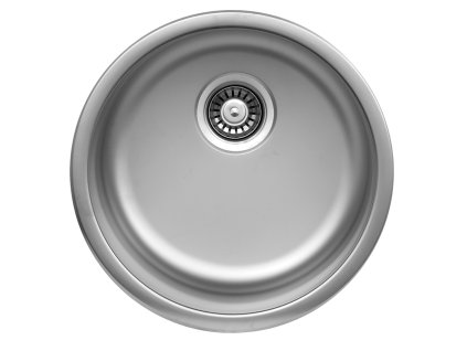 StrongSinks S1 Dřez Ondava, leštěná nerez kulatý pr. 446mm, horní montáž