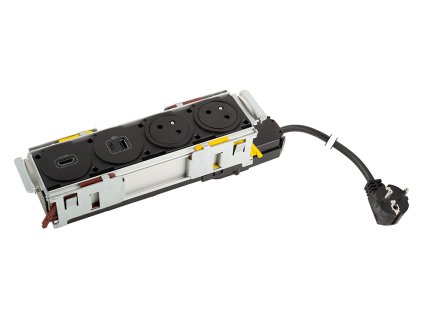 LEGRAND DisqIn 2x230, 1x USB A+C, HDMI, černá