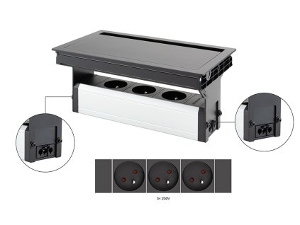 VersaFlap Mono 2.0, 3x 230V, černá matná