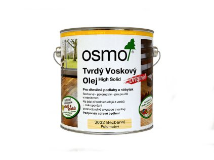 OSMO 3032 Tvrdý voskový olej, bezbarvý 0,75l