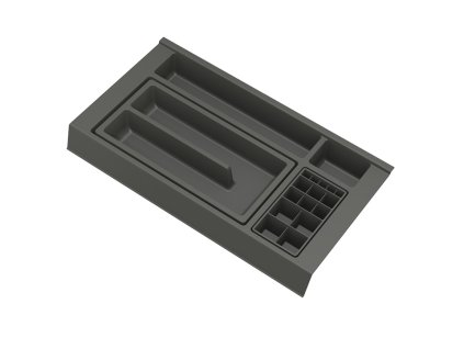 GOLLINUCCI Koupelnový organizér s přísl. pro hloubku 450 mm, antracit 241x422x53