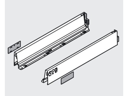 BLUM 378M6502SA bočnice Antaro 650 šedá P+L