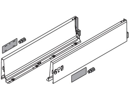 BLUM 378K5002SA bočnice Antaro 500 bílá P+L
