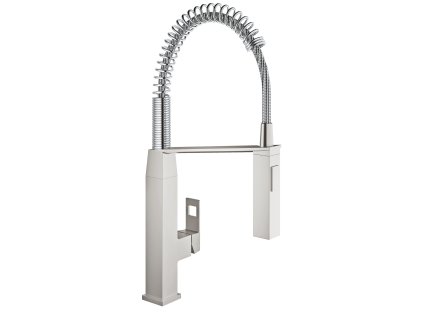 GROHE Baterie kuchyňská Eurocube sprcha pružinová supersteel 31395DC0
