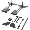 KES Conero sklopná šatní tyč s policí, LW 985-1168mm, 18kg, černá