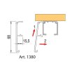 TERNO interiérové posuvné dveře 40-120kg, krycí profil černý 1380/A/S 3m