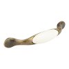 TULIP Úchytka Gipa 96 starozlatá/porcelán bílý + šroubky