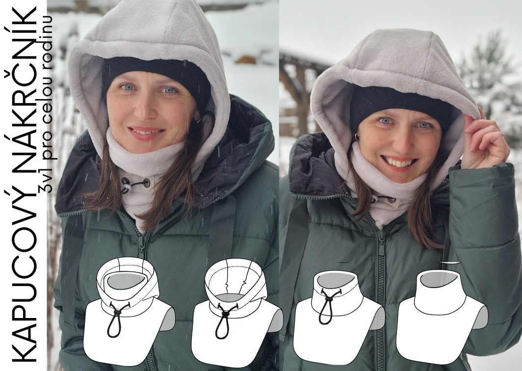 kapucový nákrčník 3v1 pro celou rodinu