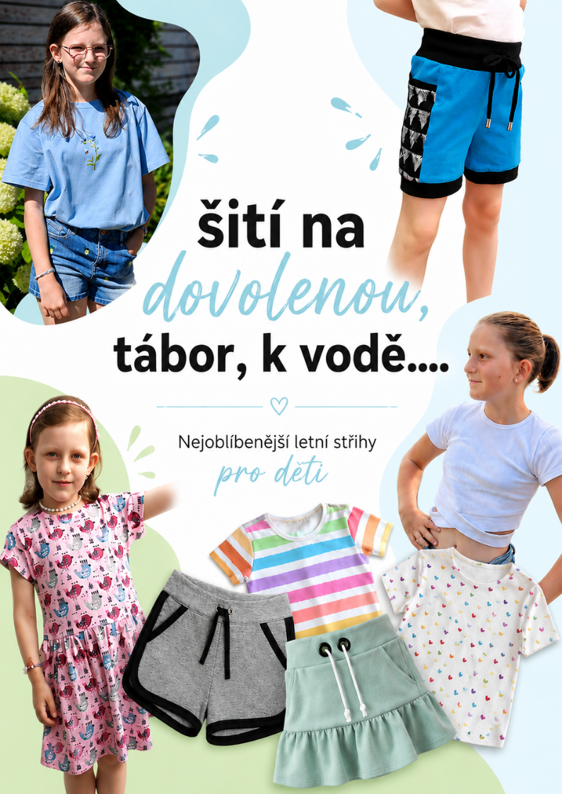 Nejoblíbenější dětské PDF střihy na léto- mobil