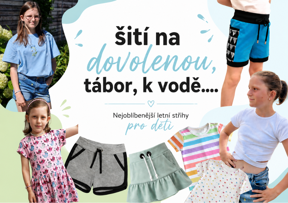 Nejoblíbenější dětské PDF střihy na léto