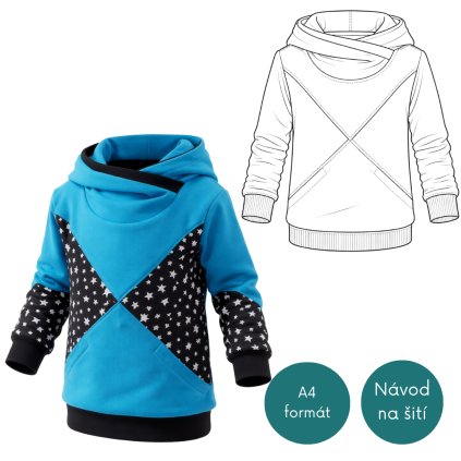 Střih mikina Triangl vel. 80 134