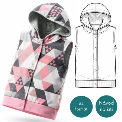 Střih na dětskou vestu vel. 86 122 (13)