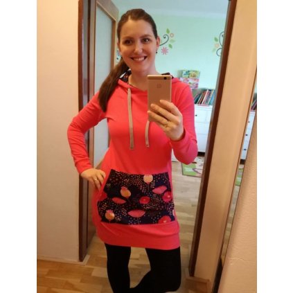 Střih dámské mikino-šaty vel. XXS-XXXL (37)