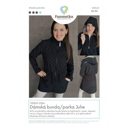 Tištěný střih na dámskou bundu/parku Julie vel.32-54
