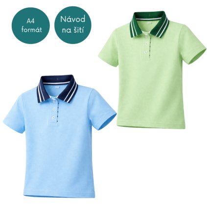 Střih tričko s límečkem vel.140-170