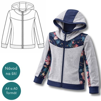 Střih mikina Stripe vel.80 134 (2)