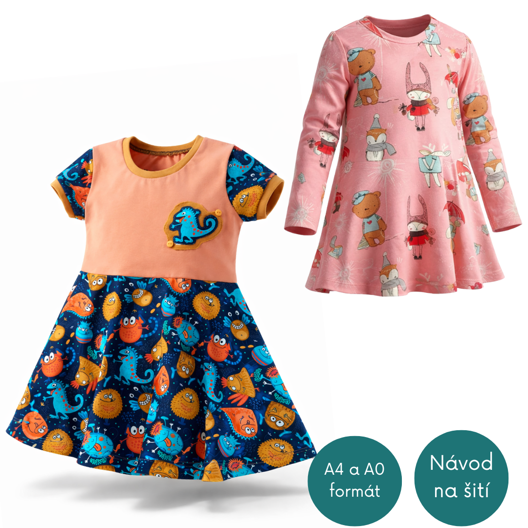 Střih tričko/šaty Kačka vel.140-170 (60)