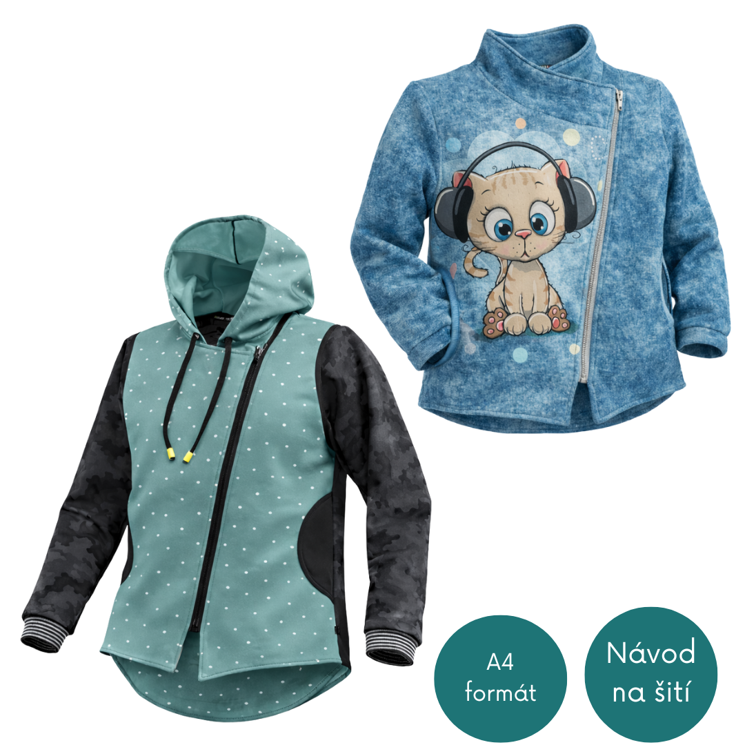 Střih dětský kabátek/bunda Spring vel.140-170 (124)