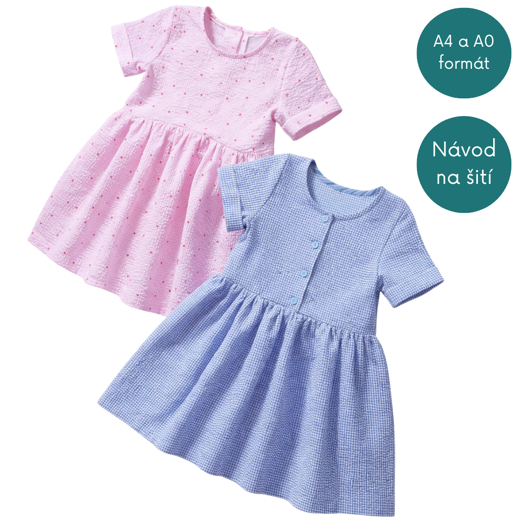Střih dívčí šaty Summer dream vel.80-134 (131)