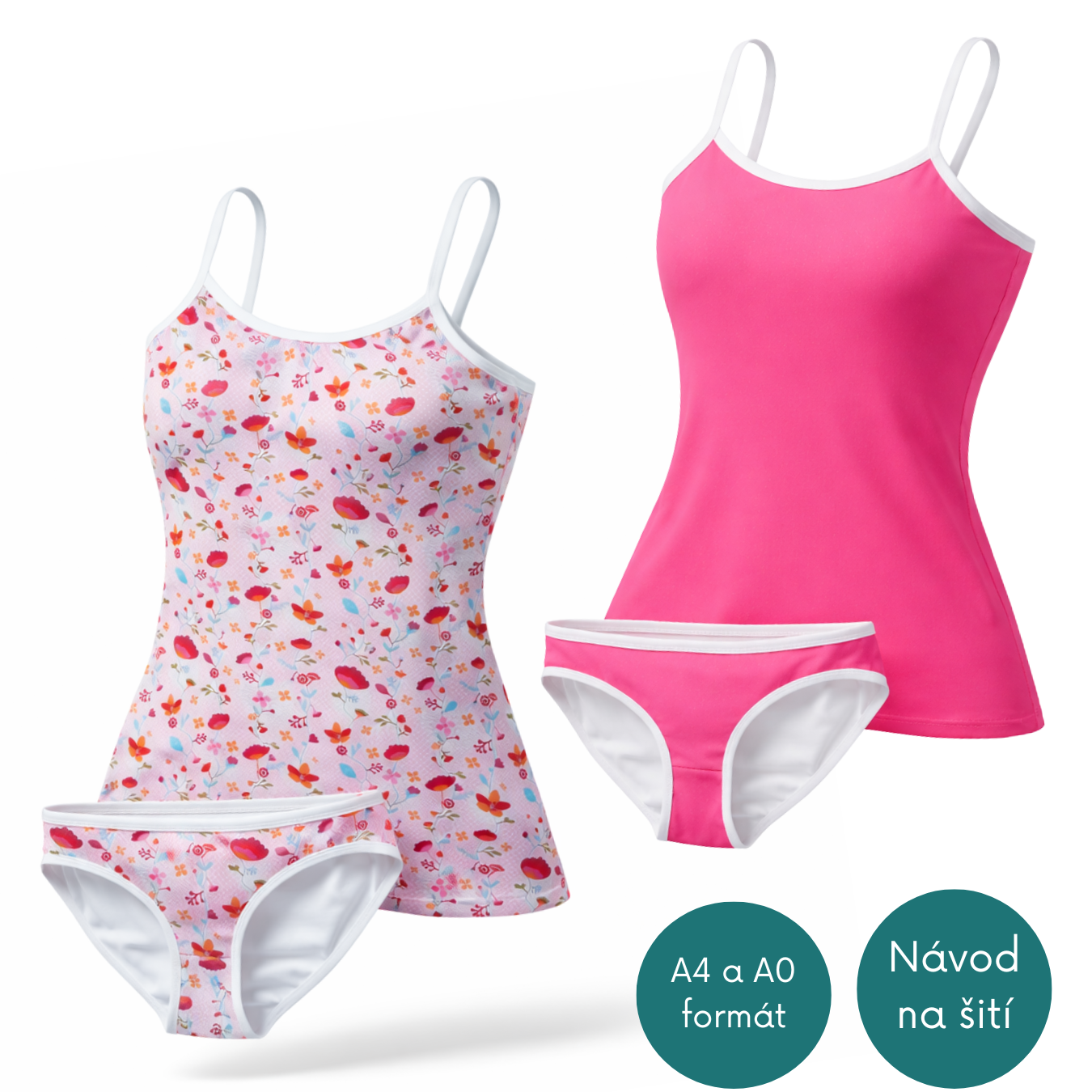 Set střihů na dámské kalhotky a košilku Romace vel. XXS-XXXL (152)