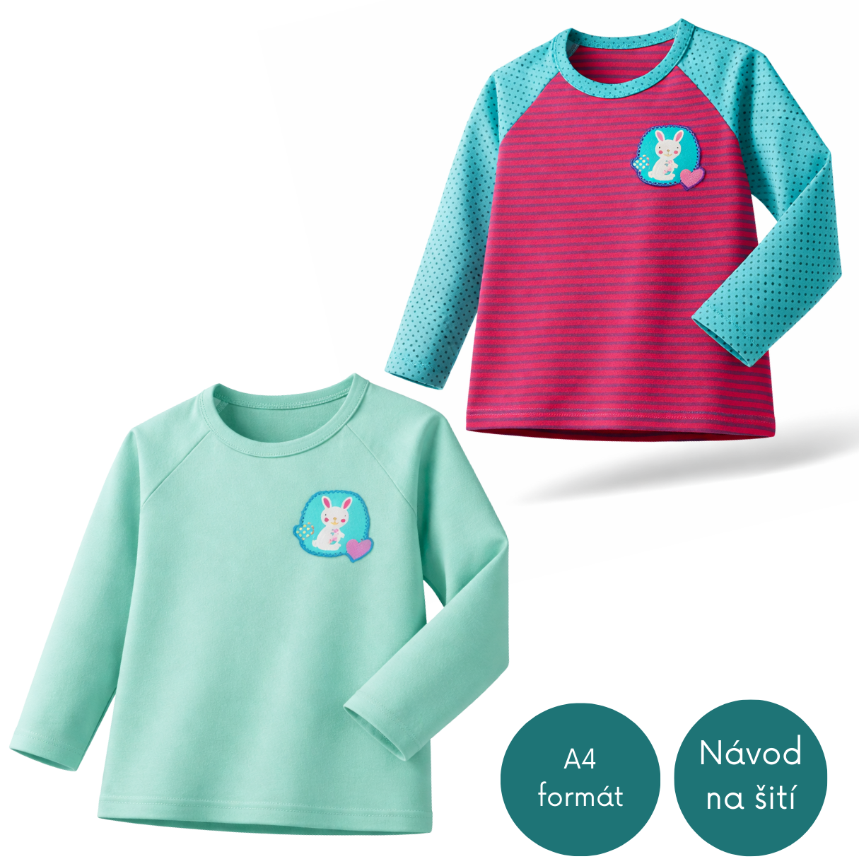 Střih na dětské tričko- Raglán- vel.122-164 (34)