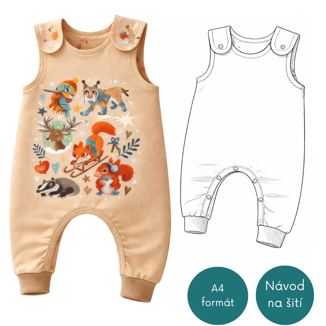 Střih na dětské Turko-dupačky vel.50-86 (162)