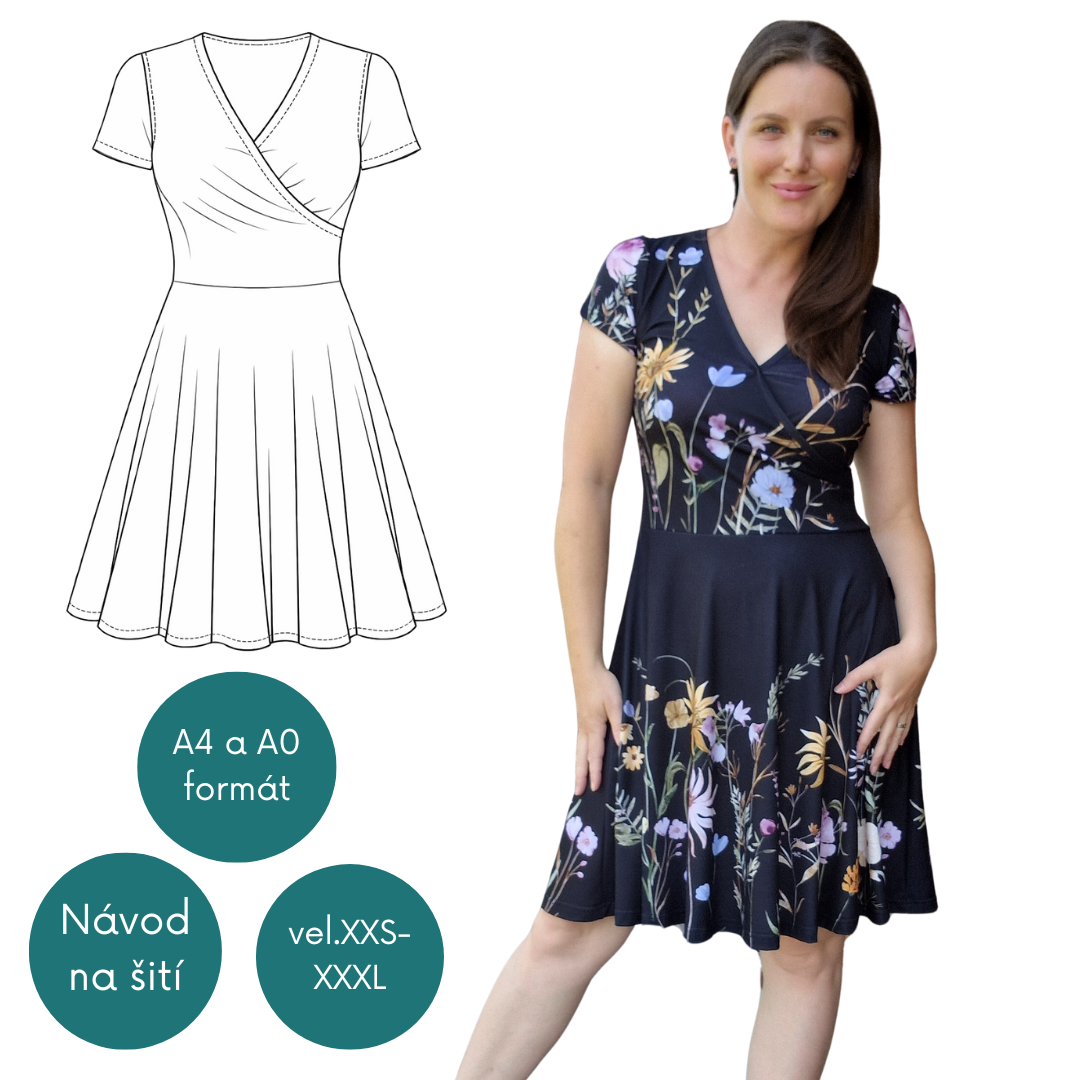 Střih na dámské šaty Summer cross vel. XXS-XXXL (165)