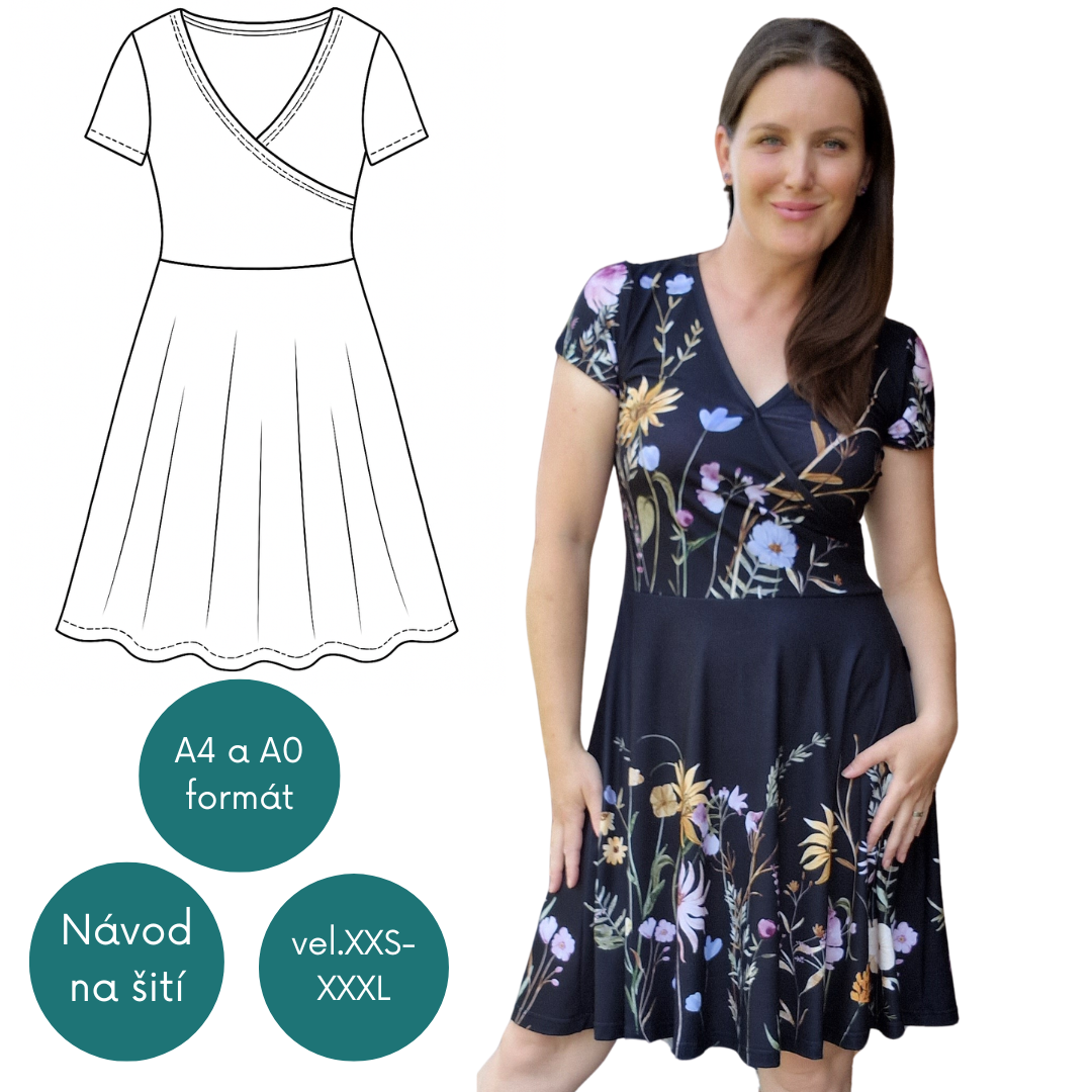 Střih na dámské šaty Summer cross vel. XXS-XXXL (165)