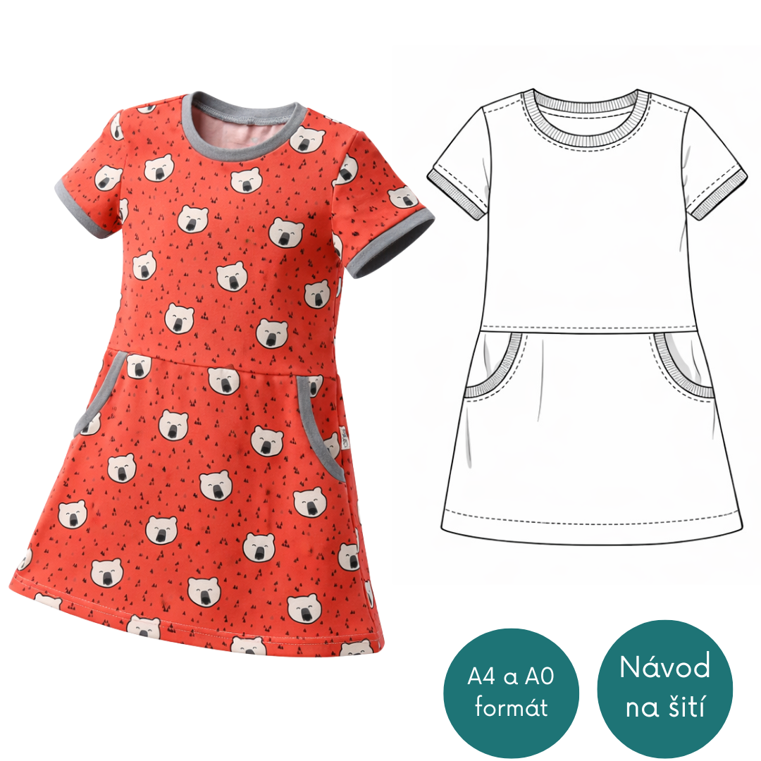 Střih šaty Natálka vel.80-134 (88)