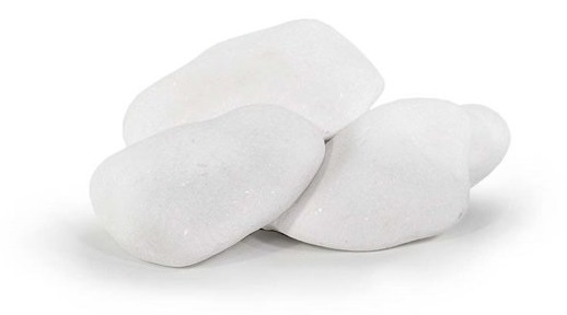 Sněhově bílé kamínky na malování z řeckého mramoru.