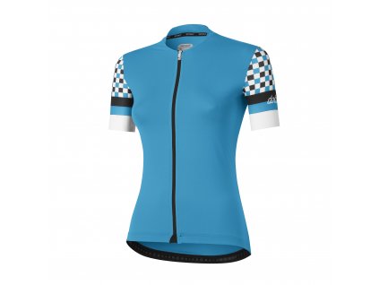 Dámský cyklistický dres Dotout Square W Jersey-turquoise