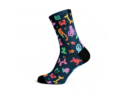 Dětské cyklistické ponožky SOX Balloon Animals Kids Socks Small