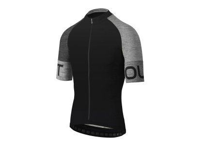 Cyklistický dres Dotout Spin Jersey - Black/Melange Dark Grey/Melange Dark Light