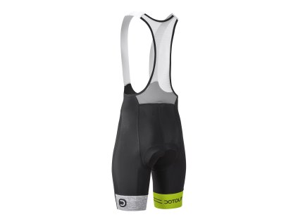 Cyklistické kalhoty Dotout Team Bib Short - Black/Lime