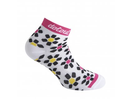 Dámské cyklistické ponožk Dotout Flower W Sock - white