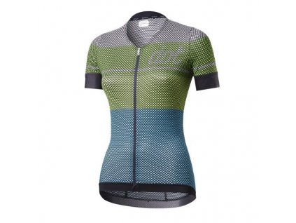 Dámský cyklistický dres Dotout Glory W Jersey - white-green-lime-light blue