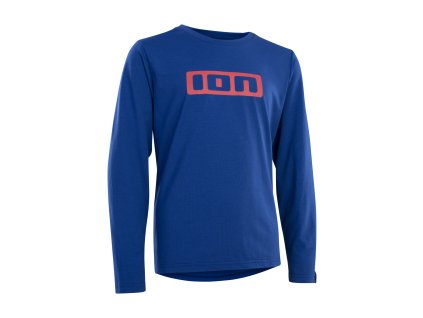 ION dětský dres LS Logo DR Youth 2022 - COBALT REEF