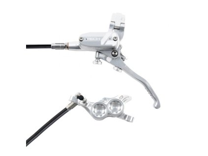 hope tech 4 e4 no rotor silver silver braided 30