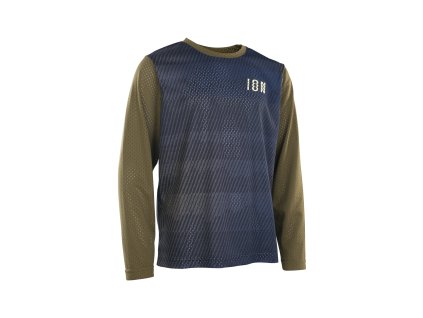 ION dětský dres LS SCRUB Youth 2023 - DARK MUD